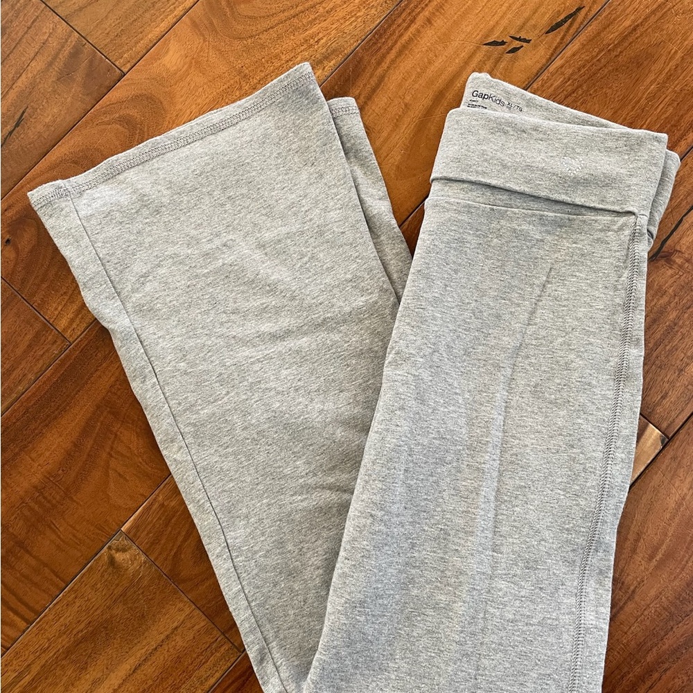 NEW GAPKids Heathered Gray Fold Over Flare Leggings Various Sies